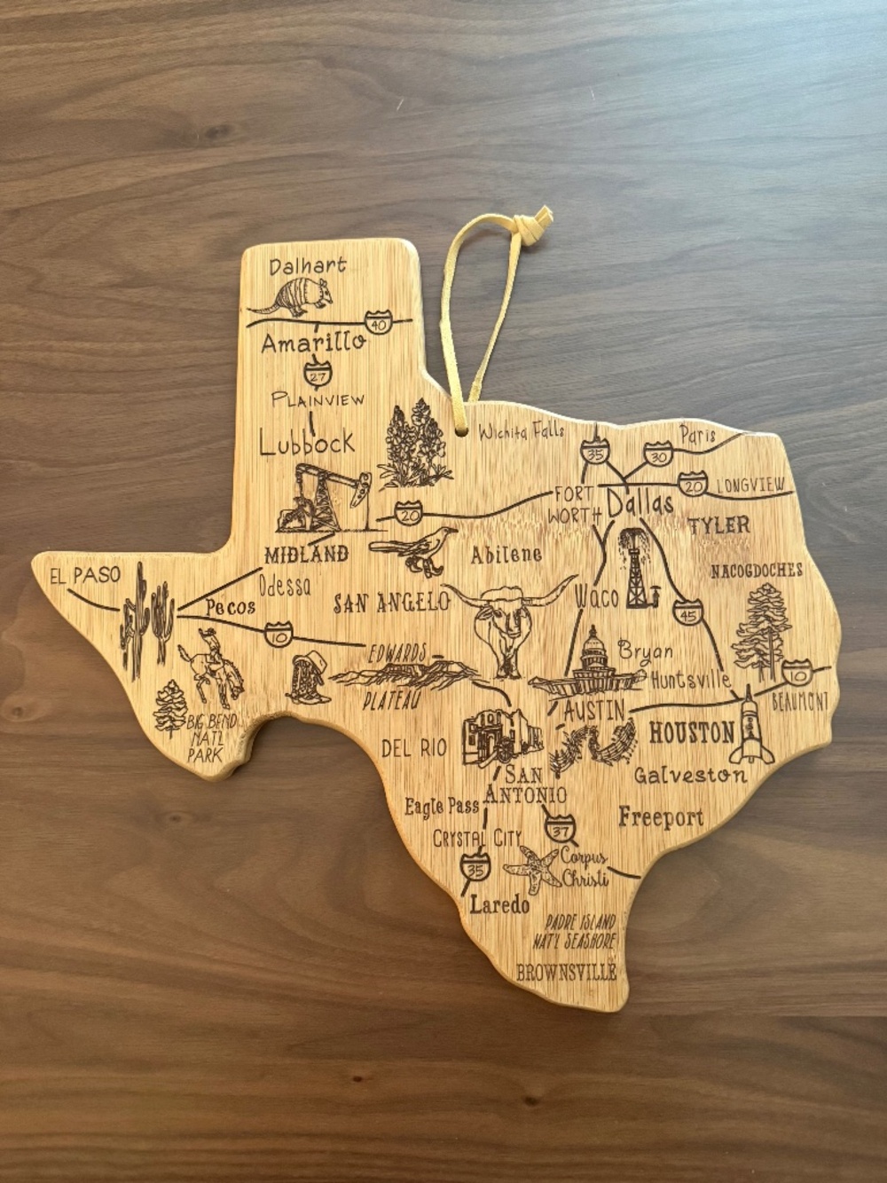 Texas Bamboo Cutting Board